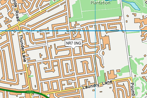 NR7 0NG map - OS VectorMap District (Ordnance Survey)