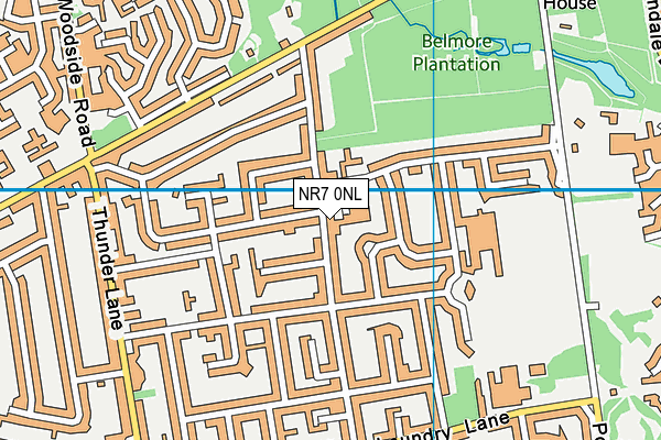 NR7 0NL map - OS VectorMap District (Ordnance Survey)