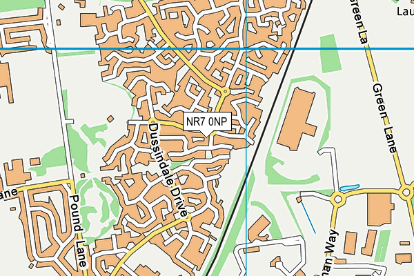 NR7 0NP map - OS VectorMap District (Ordnance Survey)