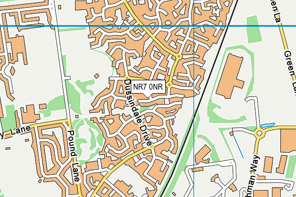 NR7 0NR map - OS VectorMap District (Ordnance Survey)