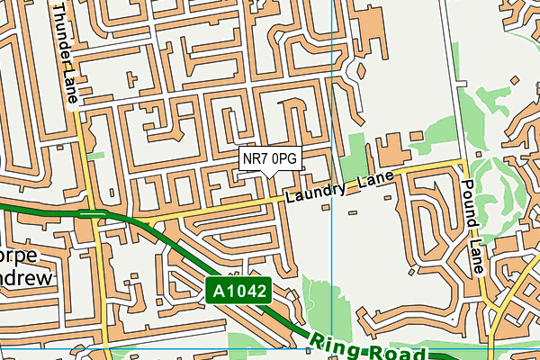 NR7 0PG map - OS VectorMap District (Ordnance Survey)