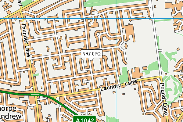 NR7 0PQ map - OS VectorMap District (Ordnance Survey)