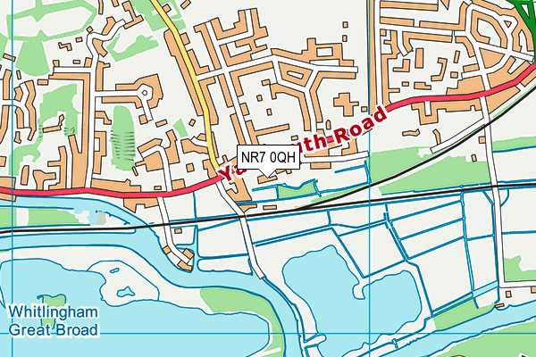 NR7 0QH map - OS VectorMap District (Ordnance Survey)