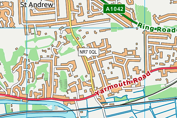 NR7 0QL map - OS VectorMap District (Ordnance Survey)