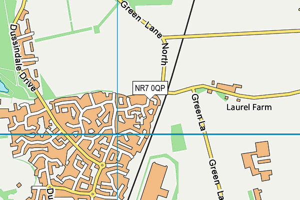 NR7 0QP map - OS VectorMap District (Ordnance Survey)