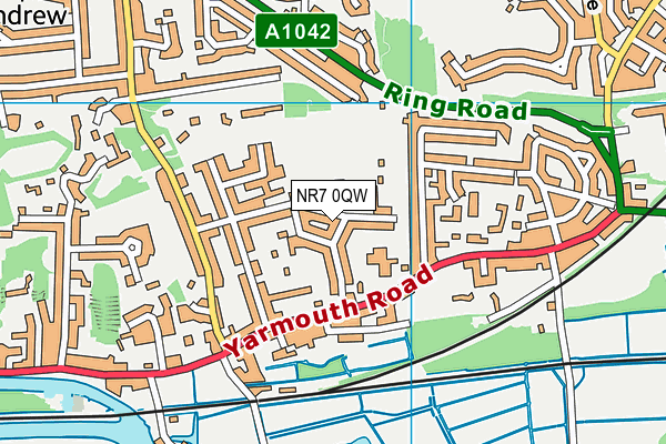 Hillside Avenue Primary and Nursery School, Thorpe map (NR7 0QW) - OS VectorMap District (Ordnance Survey)