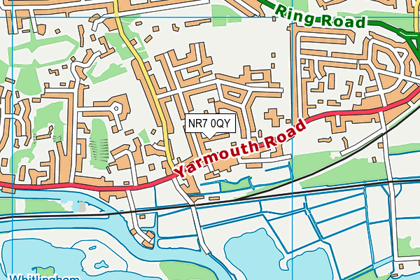 NR7 0QY map - OS VectorMap District (Ordnance Survey)