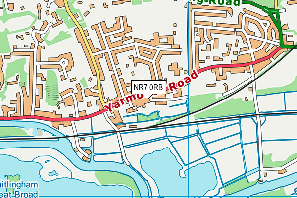 NR7 0RB map - OS VectorMap District (Ordnance Survey)