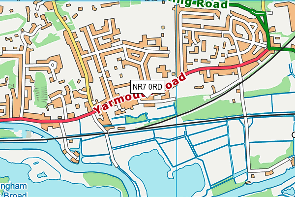 NR7 0RD map - OS VectorMap District (Ordnance Survey)