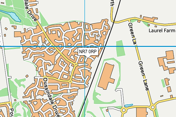 NR7 0RP map - OS VectorMap District (Ordnance Survey)