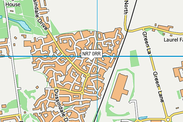 NR7 0RR map - OS VectorMap District (Ordnance Survey)