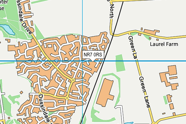 NR7 0RS map - OS VectorMap District (Ordnance Survey)
