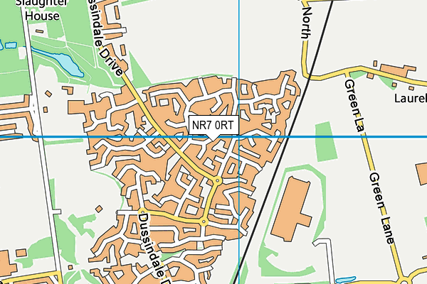 NR7 0RT map - OS VectorMap District (Ordnance Survey)