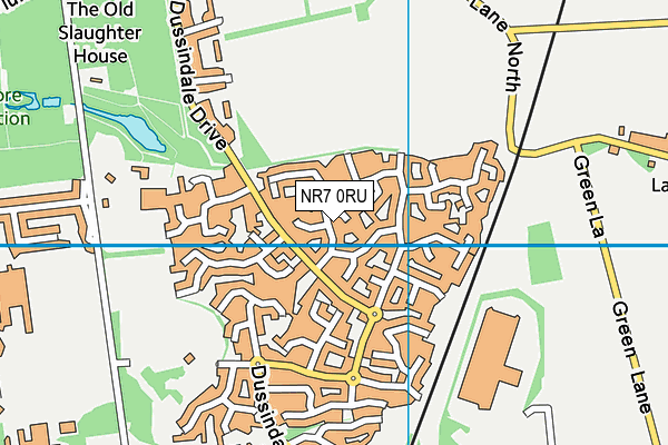 NR7 0RU map - OS VectorMap District (Ordnance Survey)