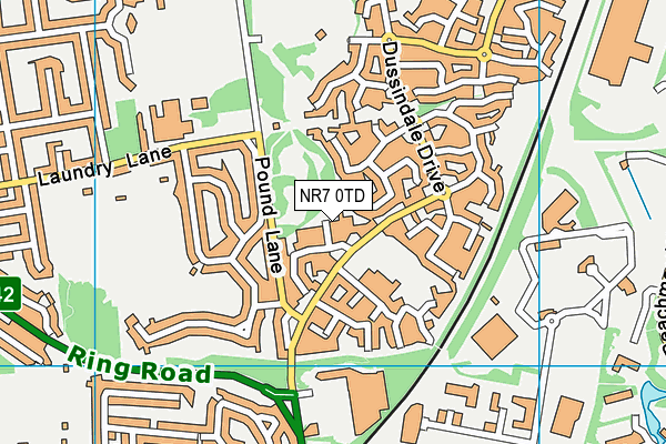 NR7 0TD map - OS VectorMap District (Ordnance Survey)