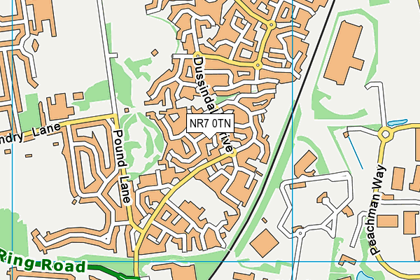 NR7 0TN map - OS VectorMap District (Ordnance Survey)