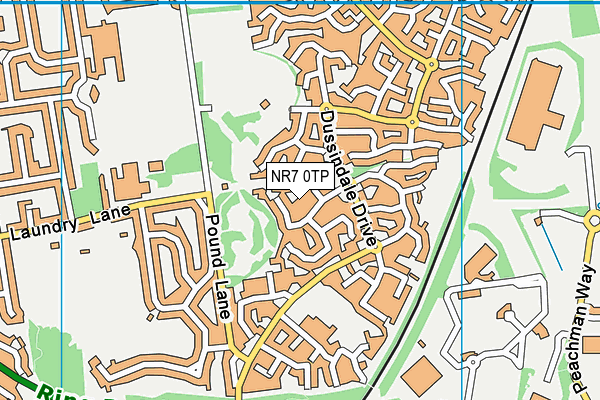 NR7 0TP map - OS VectorMap District (Ordnance Survey)