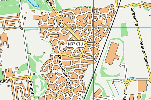 NR7 0TU map - OS VectorMap District (Ordnance Survey)