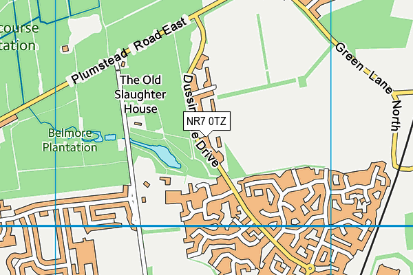 NR7 0TZ map - OS VectorMap District (Ordnance Survey)