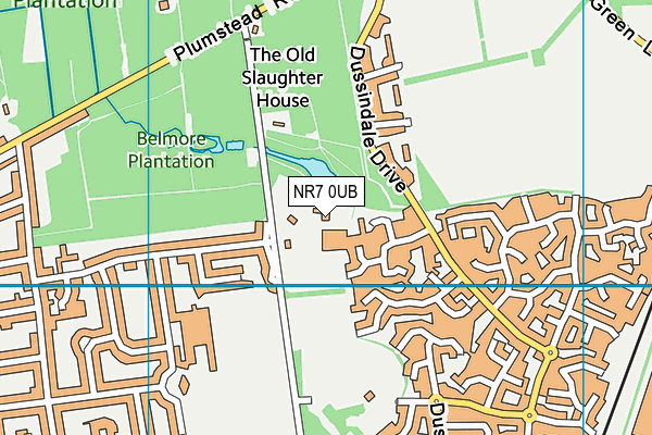 Oasis Sports & Leisure Club (Thorpe) (Closed) map (NR7 0UB) - OS VectorMap District (Ordnance Survey)