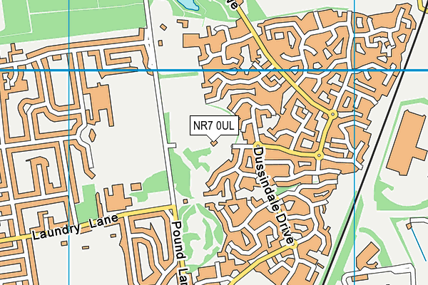 NR7 0UL map - OS VectorMap District (Ordnance Survey)