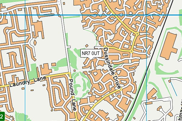 NR7 0UT map - OS VectorMap District (Ordnance Survey)