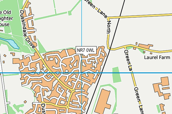 NR7 0WL map - OS VectorMap District (Ordnance Survey)
