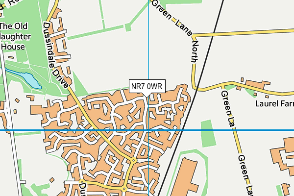 NR7 0WR map - OS VectorMap District (Ordnance Survey)