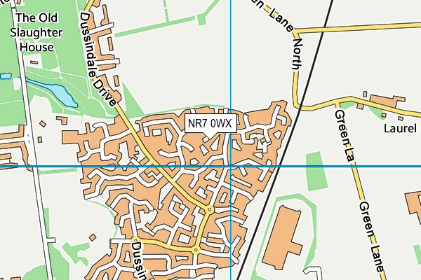 NR7 0WX map - OS VectorMap District (Ordnance Survey)