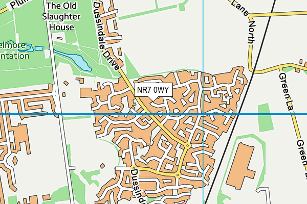 NR7 0WY map - OS VectorMap District (Ordnance Survey)