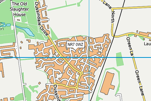 NR7 0WZ map - OS VectorMap District (Ordnance Survey)