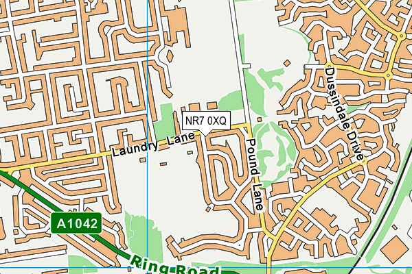 Sir George Morse Park map (NR7 0XQ) - OS VectorMap District (Ordnance Survey)