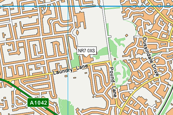 Thorpe St Andrew School map (NR7 0XS) - OS VectorMap District (Ordnance Survey)