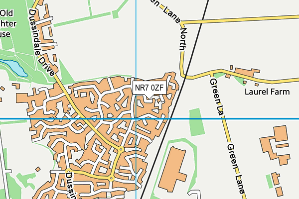 NR7 0ZF map - OS VectorMap District (Ordnance Survey)