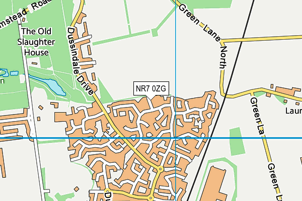 NR7 0ZG map - OS VectorMap District (Ordnance Survey)
