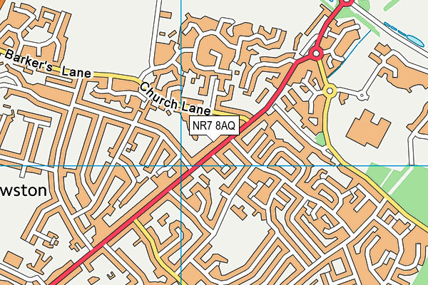 NR7 8AQ map - OS VectorMap District (Ordnance Survey)