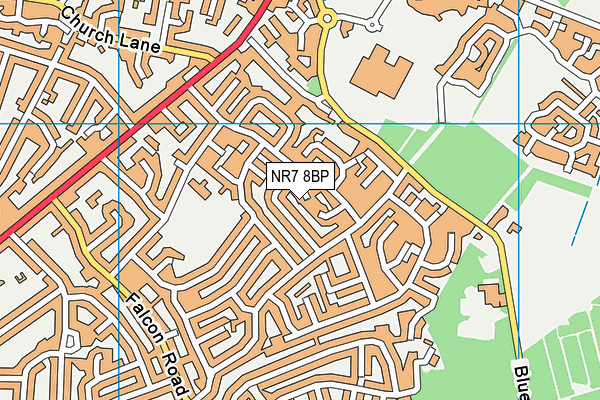 NR7 8BP map - OS VectorMap District (Ordnance Survey)