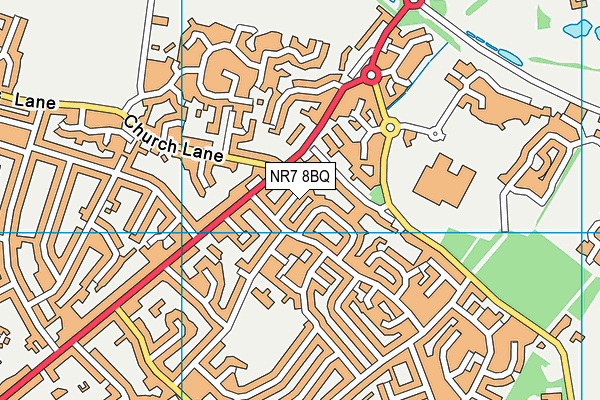 NR7 8BQ map - OS VectorMap District (Ordnance Survey)