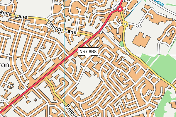 NR7 8BS map - OS VectorMap District (Ordnance Survey)