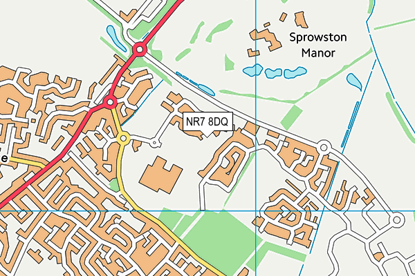 NR7 8DQ map - OS VectorMap District (Ordnance Survey)