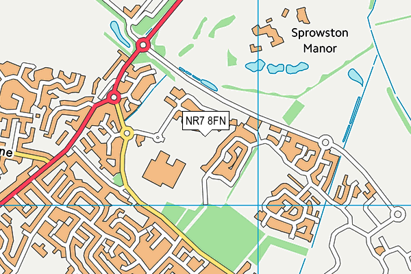 NR7 8FN map - OS VectorMap District (Ordnance Survey)