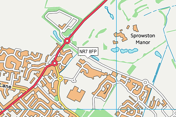 NR7 8FP map - OS VectorMap District (Ordnance Survey)
