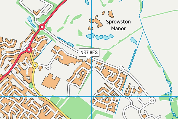 NR7 8FS map - OS VectorMap District (Ordnance Survey)