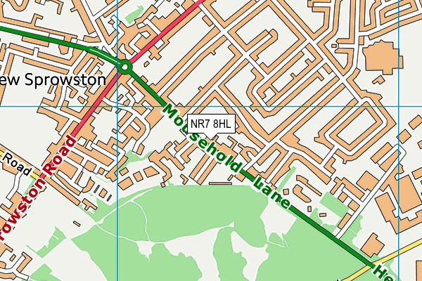NR7 8HL map - OS VectorMap District (Ordnance Survey)