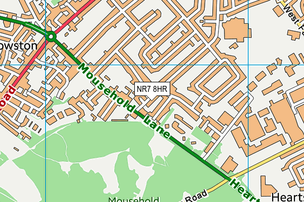 NR7 8HR map - OS VectorMap District (Ordnance Survey)