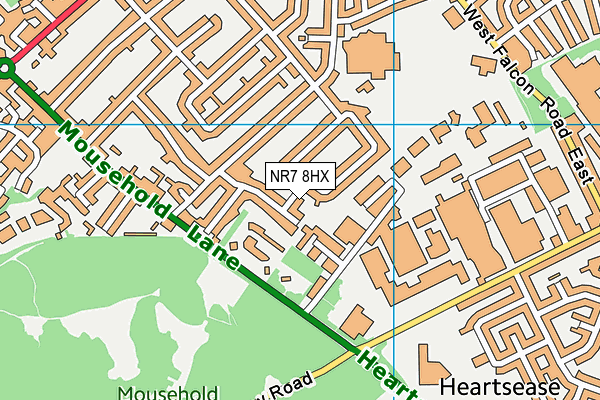 NR7 8HX map - OS VectorMap District (Ordnance Survey)