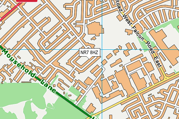 NR7 8HZ map - OS VectorMap District (Ordnance Survey)