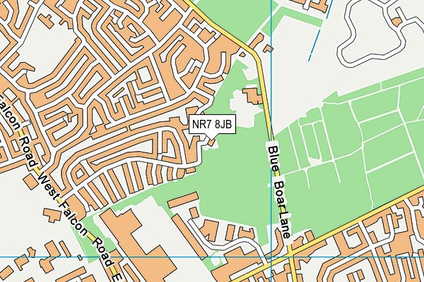 NR7 8JB map - OS VectorMap District (Ordnance Survey)