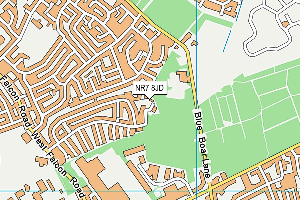 NR7 8JD map - OS VectorMap District (Ordnance Survey)