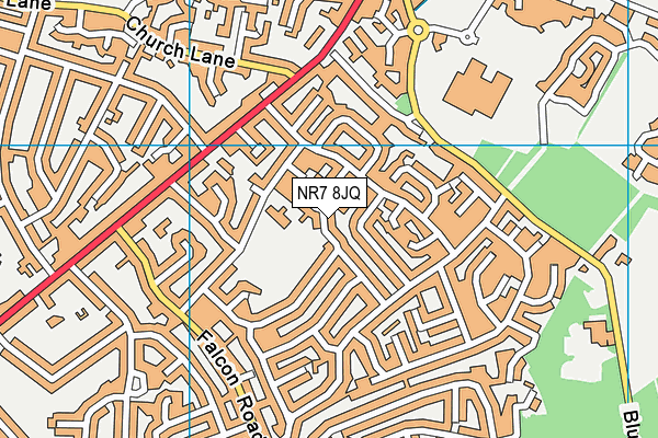 NR7 8JQ map - OS VectorMap District (Ordnance Survey)